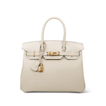 Birkin 30 Craie Veau leather  A Stamp