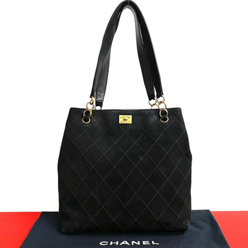 Chanel Coco Mark Nubuck Leather Tote Bag