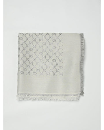 Gucci GG Pattern Scarf Women White Scarves