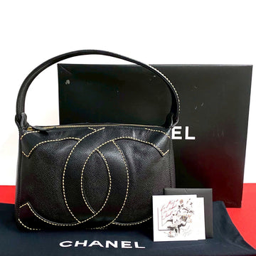 Chanel Wild Stitch Caviar Leather Handbag