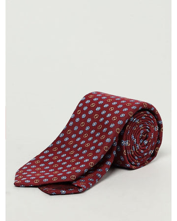 Gucci Floral Pattern Tie Men Burgundy