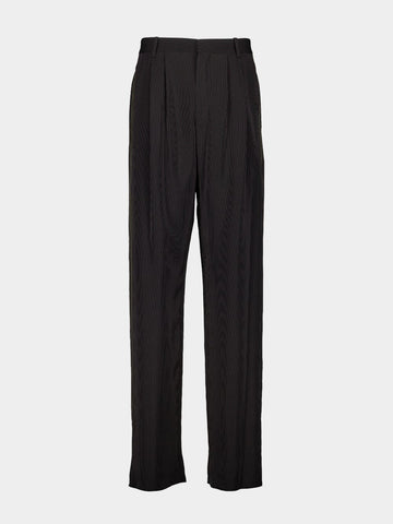Noir et Craie Striped Baggy Canvas Pants