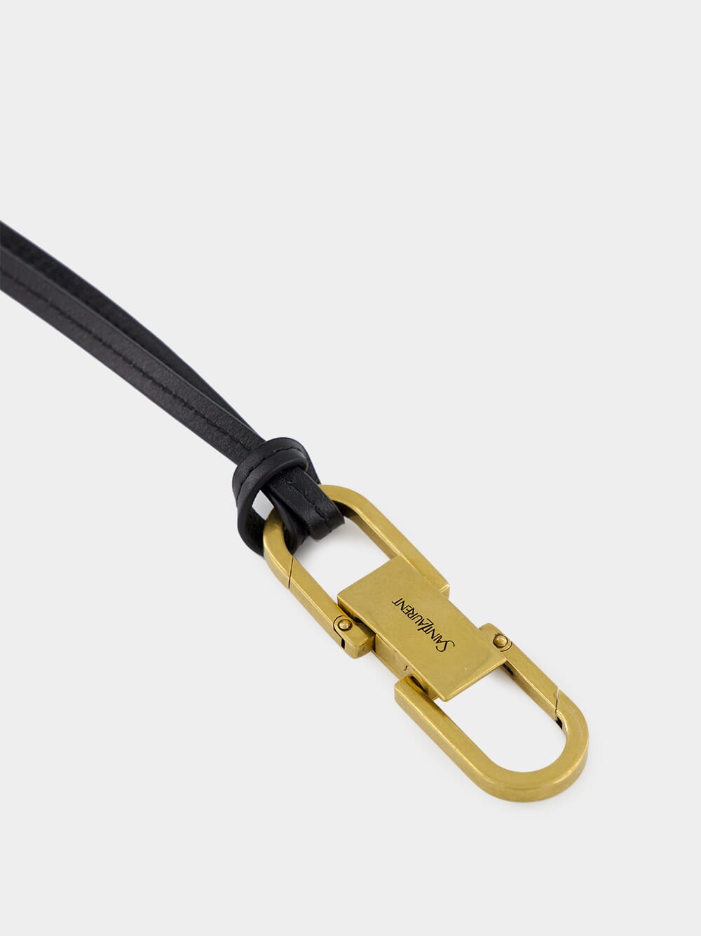 Kiss Kiss Key Chain in Black and Gold