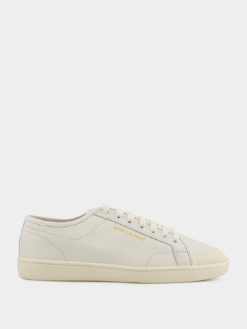 Gym Low-Top Sneakers in Blanc Optique Smooth Leather