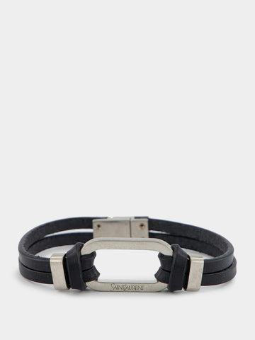 Oval Ring Bracelet in Black and Oxidized Nickel
