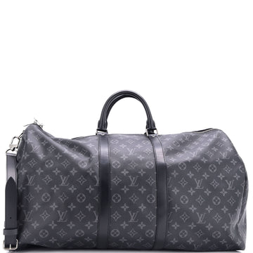 Keepall Bandouliere Bag Monogram Eclipse Canvas 55