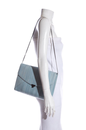 Lorae Light Blue Convertible Envelope Clutch