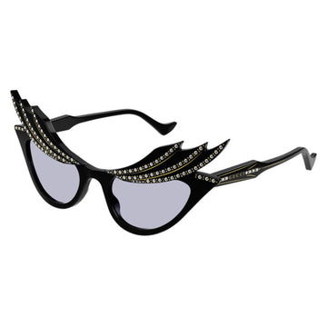 Gucci Cat Eye Full Rim, with a Black frame and Violet lens.