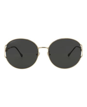 Round-Frame Metal Sunglasses