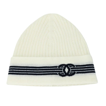 Chanel Knit Cap Cashmere Cotton Knit Cap