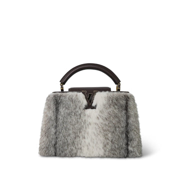 Louis Vuitton Capucines BB Brown/White Mink Taurillon Gold Hardware