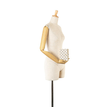 White Louis Vuitton Damier Azur Small Ring Agenda Cover