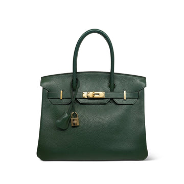 Birkin 30 Vert Ardennes  B Square Stamp