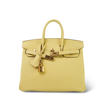 Birkin 25 Jaune Poussin Togo  Z Stamp