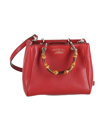 Gucci Mini Bamboo Shopper Tote in Red Leather Leather