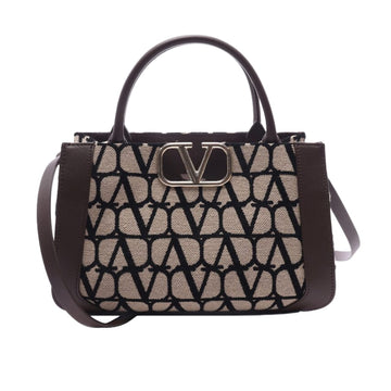 VO GARAVANI MEDIUM TOILE ICONOGRAPHE HANDBAG BLACK 25CM