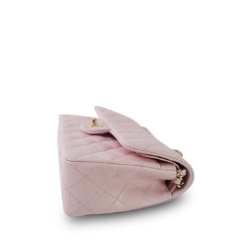 22S Light Pink leather Quilted Classic Flap Small LGHW
