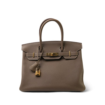 Birkin 30 Etoupe Togo  C Stamp