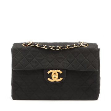 Top Quality Chanel Decamatrasse Cotton Single Flap Double Chain Bag Black Gold  2nd