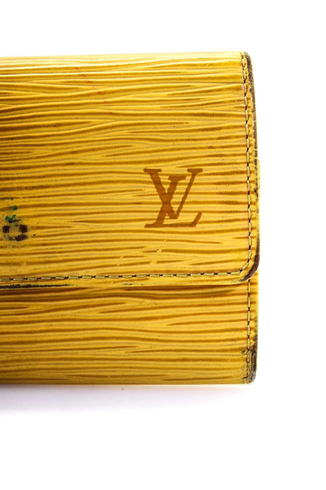 Louis Vuitton Unisex Epi Leather Snap Key Holder Trifold Wallet Yellow