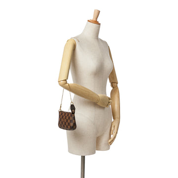 Brown Louis Vuitton Damier Ebene Mini Pochette Accessoires Handbag