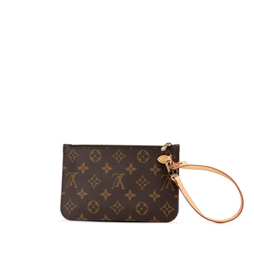 Brown Louis Vuitton Monogram Neverfull Pochette Pouch