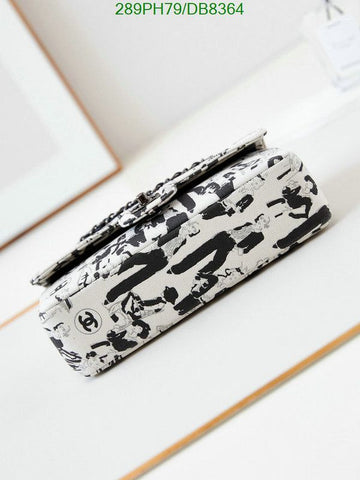 Top Quality Chanel Medium White Black Leather/canvas Karl Lagerfeld 25cm