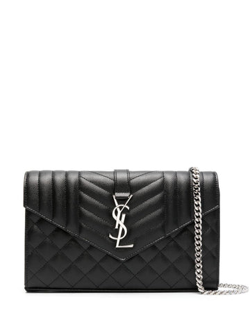 Women's Matelasse Grain Quilted Clutch in Neronero | 620280BOW9210001000