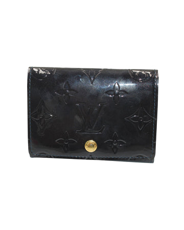 Louis Vuitton Amarante Monogram Business Card Holder in Navy Blue high quality Leather