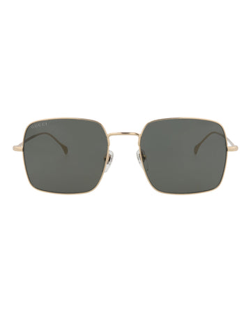 Square-Frame Metal Sunglasses
