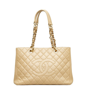Top Quality Chanel Matrases Gold  Chain houlder Bag A50995 Beige Leather S  CHANEL