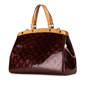Red Louis Vuitton Monogram Vernis Brea MM Satchel