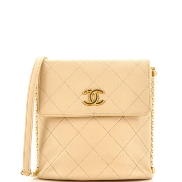 CHANEL About Pearls Flap Hobo Quilted Calfskin Small