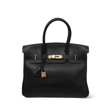 Birkin 30 Black Ardennes  E Square Stamp