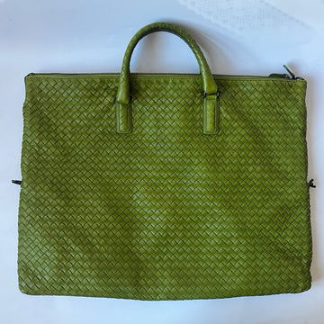 Bottega Veneta Maxi Convertible Tote Bag Hobo Green Leather Two-way Carry 52cm