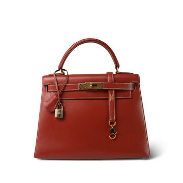 Kelly Sellier 28 Brique Box leather  (X) Stamp