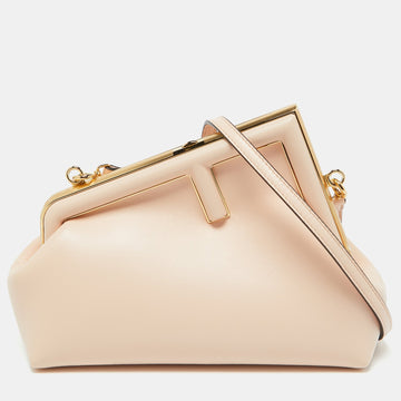 Pink Leather First Clutch