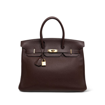 Birkin 35 Havane Taurillon leather  G Square
