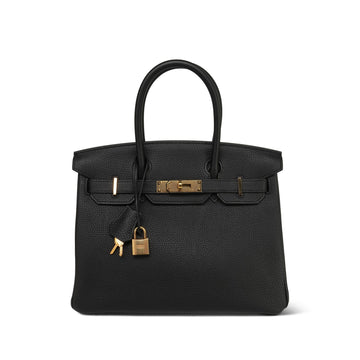 Birkin 30 Black Veau Togo Rose  Y Stamp
