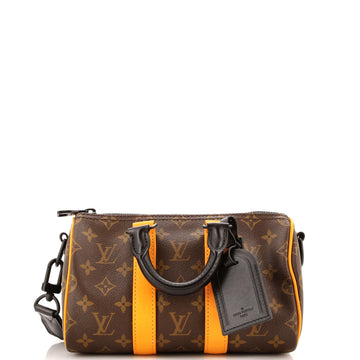 Keepall Bandouliere Bag Macassar Monogram Canvas 25