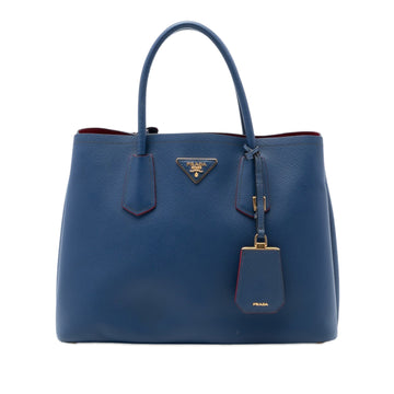 Cuir Double Tote Saffiano Leather Medium
