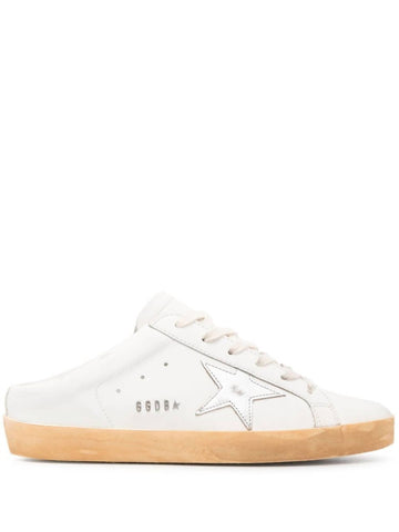Gwf00110F003352 Super Star Sabot Mule In White/silver