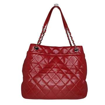 Chanel bags Red Quilted Leather Timeless Soft Shopper Tote