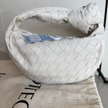 Bottega Veneta Jodie Mini White Leather Gold Hardware