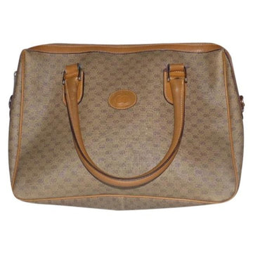 Gucci Boston Xl Two Style Purse Brown  Gg Canvas Satchel