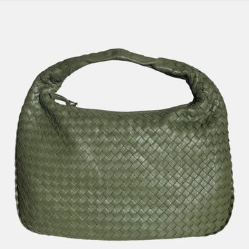 Bottega Veneta Veneta Hobo Large Dark Green 45cm Lambskin Leather