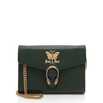Gucci Leather Garden Dionysus Chain Wallet