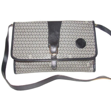 Fendi Vintage Two Way Style Pursesdesigner Purses Blue Small F Logo Print Coated Canvas And Navy Lea