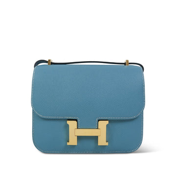 Constance 18 Bleu Jean leather  W Stamp