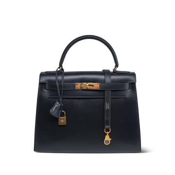 Kelly Sellier 28 Navy Box leather  (J) Stamp
